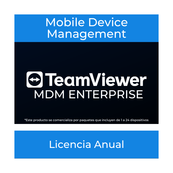 TeamViewer Mobile Device Management (MDM) ENTERPRISE - Paquete anual 1 a 24 dispositivos