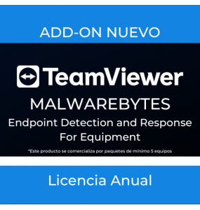 TeamViewer MalwareBytes Endpoint Detection and Response For Equipment para 5 equipos