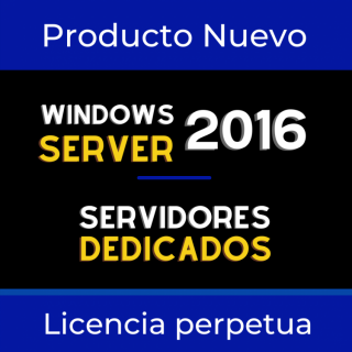 Licencia Windows server 2016 STANDARD exclusiva para servidor virtual