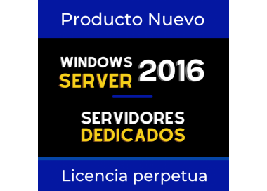 Licencia Windows server 2016 STANDARD exclusiva para servidor virtual