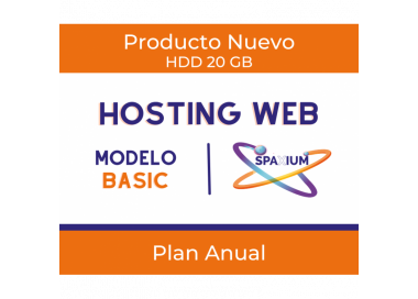 Spaxium BASIC: Servicio de suscripción anual de hosting web