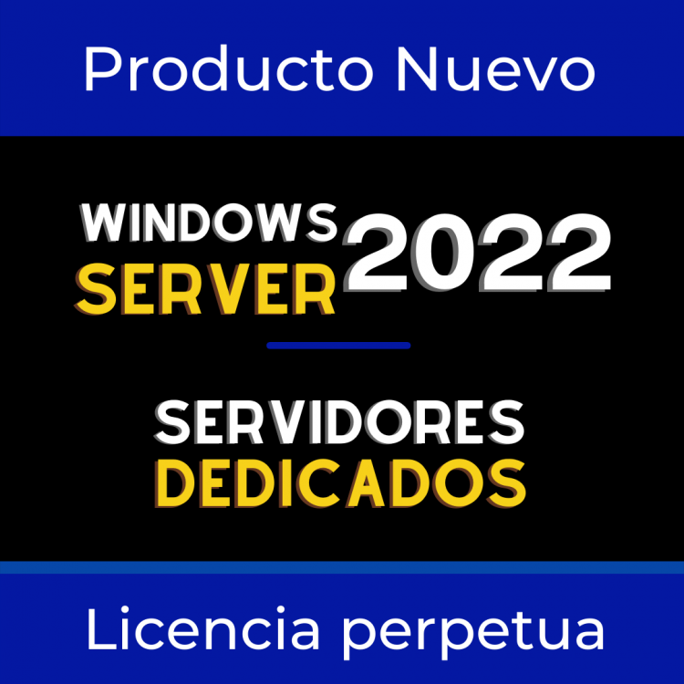 Licencia Windows server 2022 STANDARD exclusiva para servidor virtual