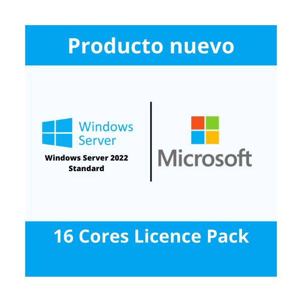 Windows Server 2022 Standard - 16 Core - Licencia Perpetua