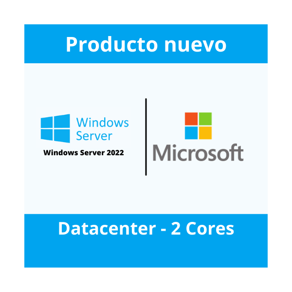 Windows Server 2022 Datacenter - 2 Core - Licencia Perpetua