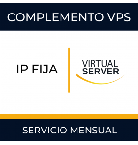 COMPLEMENTO VPS: Servicio mensual IP fija