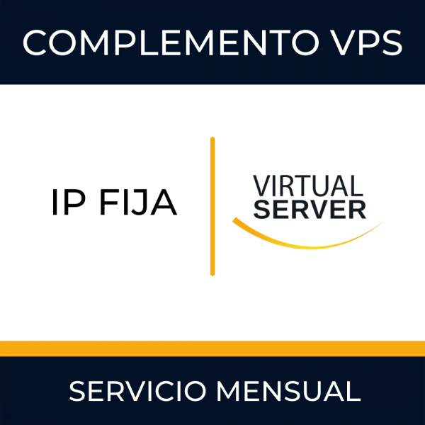 COMPLEMENTO VPS: Servicio mensual IP fija
