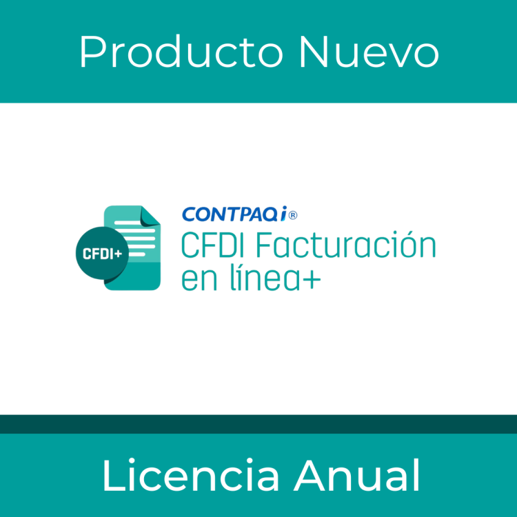 CFDI Facturación en línea+ CONTPAQi® Licenciamiento Anual
