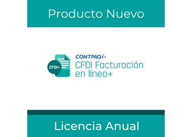 CFDI Facturación en línea+ CONTPAQi® Licenciamiento Anual