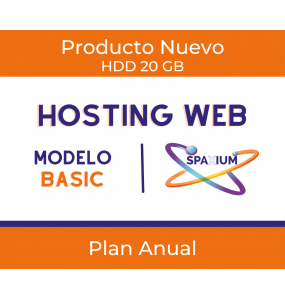 Spaxium BASIC: Servicio de suscripción anual de hosting web