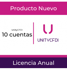 Licencia anual - 10 Cuentas - Unity CFDI