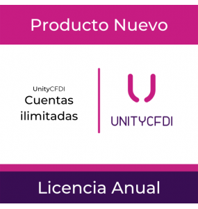 Licencia anual - Cuentas ilimitadas - Unity CFDI