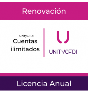 Renovación anual - Cuentas ilimitadas - Unity CFDI