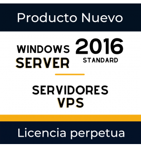 VPS: Licencia exclusiva para VPS Windows Server 2016 Standard  (Unico Pago)